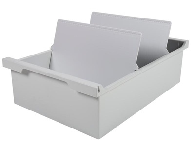 Biella, Biella Karteibox ECO A5 quer, Grau, Biella Karteitrog quer, A5, grau, 05230625BID