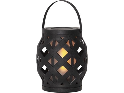 Star Trading, Star Trading Star Trading Laterne FLAME Schwarz, LED-Laterne Flame Lantern, schwarz, Höhe 16 cm