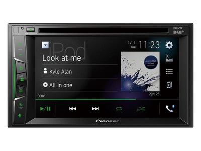 Pioneer, Pioneer AVH-A3200DAB Doppel-DIN Moniceiver DAB+ Tuner, Bluetooth®-Freisprecheinrichtung, Anschluss für Rückfahrkamera, 