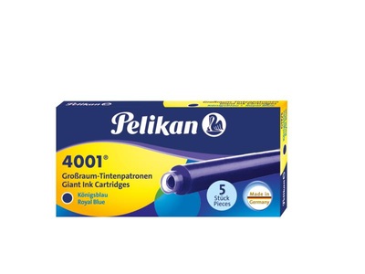 Pelikan, Pelikan Tintenpatrone Füllfederhalter 4001 310748 5 St., PELIKAN Tinte 4001 GTP/5 310748 königsblau, löschbar 5 Stück