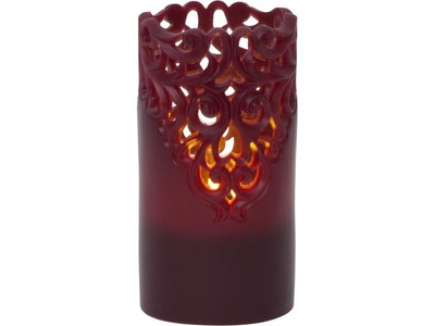 Star Trading, Star Trading Star Trading LED-Kerze Pillar, Star Trading LED-Kerze Pillar Clary Ø 8 x 15 cm, Rot