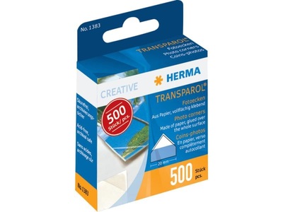HERMA, HERMA Kleber Fotoecken Transparent, 500, HERMA Fotoecken Dispenser 1383 500 Stück