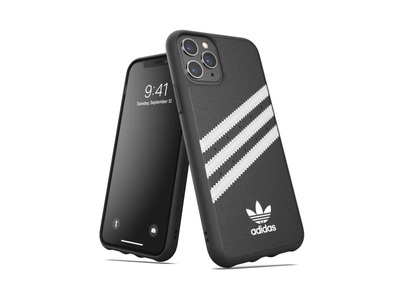 Apple, adidas Originals - iPhone 11 Pro Moulded Case PU Leder Hülle (36279) - Schwarz / Weiss, 
