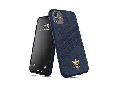 Apple, adidas Originals - iPhone 11 Hülle Moulded Ultrasuede (36380) - Blau, 