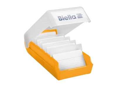 Biella, Biella Karteibox LearnBox A7 Orange, Biella Learn Box Lernkartei, A7, orange, transluzen, 208791.635