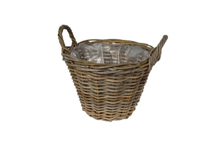 Jaco, Jaco Pflanzentopf Rattan Korb rund, Farbe, Jaco Pflanzentopf Rattan Korb rund Ø 35 cm