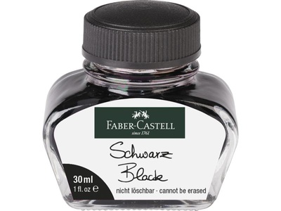 undefined, Tintenglas Schwarz 30 ml, Faber-Castell Tintenglas, schwarz, 149854, (30ml)