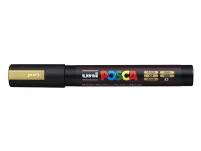 UNI, Uni Marker POSCA 1.8-2.5 mm Gold, Farbe, uni-ball Posca Marker, 1,8-2,5mm, gold, Rundspitze, PC5M gold