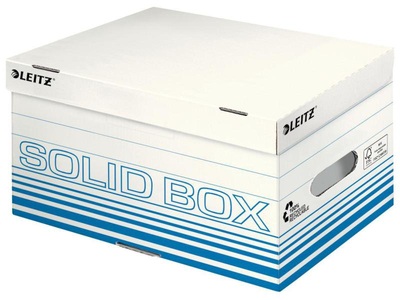 Leitz, Leitz Archivschachtel Solid Box, Leitz Archiv-Box Solid, S, blau, mit Griff, 6117-00-30