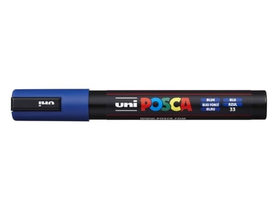 UNI, Uni Marker POSCA 1.8-2.5 mm Blau, Farbe, uni-ball Posca Marker, 1,8-2,5mm, blau, Rundspitze, PC5M blau