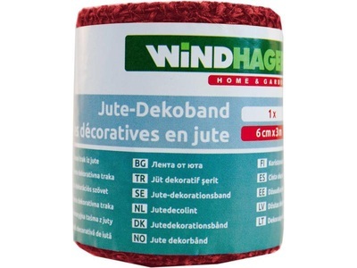 Windhager, Windhager Jute-Dekoband, rot, Vlies Art, Windhager Bindeschnur Jute-Dekoband, rot