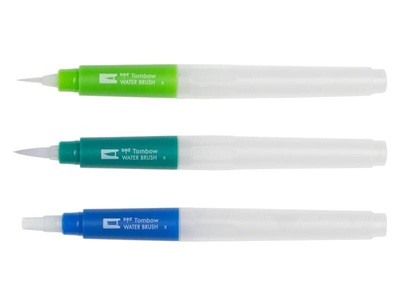 Tombow, Tombow Pinsel mit Wasserreservoir 3er, Tombow Wassertankpinsel 3er Set