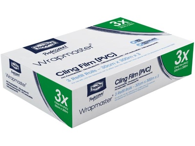 Toppits, Toppits Frischhaltefolie Wrapmaster 3, Toppits Frischhaltefolie Wrapmaster PVC 30 3 Stück, Transparent