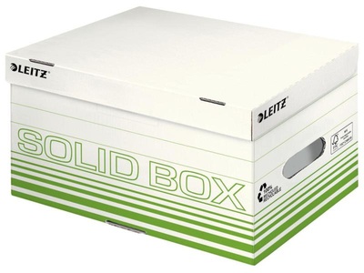 Leitz, Leitz Archivschachtel Solid Box, Leitz Solid Aufbewahrungsbox 6117 Mit Klappdeckel Größe S Hellgrün Karton 26,5 x 37 x 19,5 cm 10 Stück