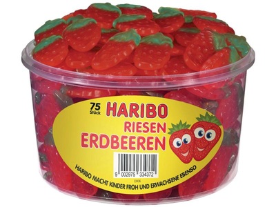 HARIBO, Haribo Erdbeeren 75 Stück, Haribo Fruchtgummi