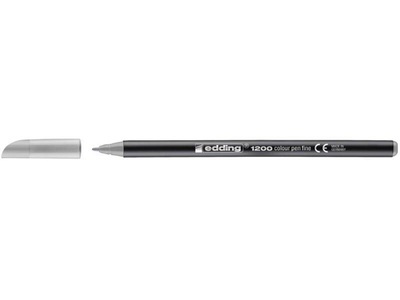 edding, edding Fasermaler 1200 Pastell, Edding 1200, Faserschreiber, 0,5-1mm, Pastell, silbergrau, 1200-026