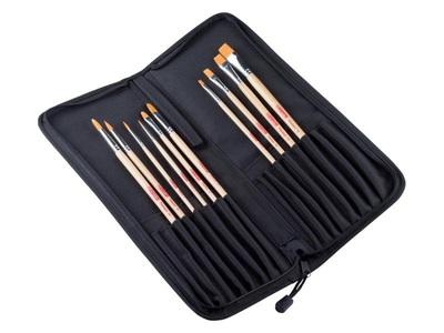 Talens, Talens Pinsel-Set Aquarell mit, Talens Acrylpinsel mit Organizer, 10 Stück
