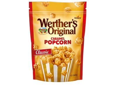 Werther´s Original, Werther´s Original Popcorn Classic - 3 x 140 g, Werther's Original Caramel Popcorn Classic 140g