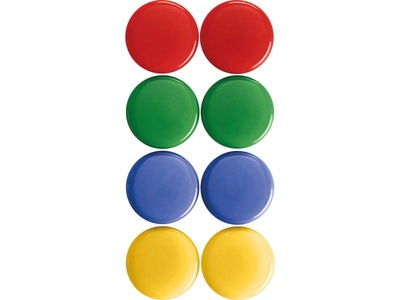 magnetoplan, Magnetoplan Haftmagnet 3 cm, MAGNETOPLAN Signalmagnete 16663 ass. D=30mm 8 Stk.