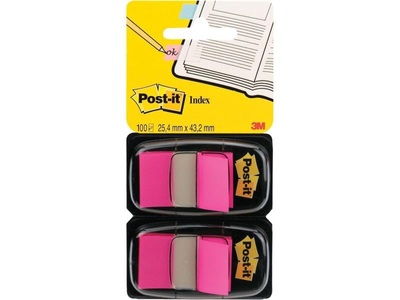 3m, 3M Page Marker Post-it Index 680-BP2 Pink, 2, POST-IT Index 2er Set 25,4x43,2mm 680-BP2 neon pink 2x50 Stück
