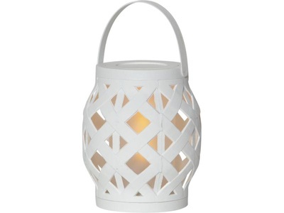 Star Trading, Star Trading Star Trading Laterne FLAME Weiss, LED-Laterne Flame Lantern, weiß, Höhe 16 cm