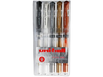 UNI, Uni Roller SIGNO Broad Gel 0.65 mm, uni-ball Gelroller Signo broad, 0.65mm, UM-153GS 5C-2, (5 Farben)