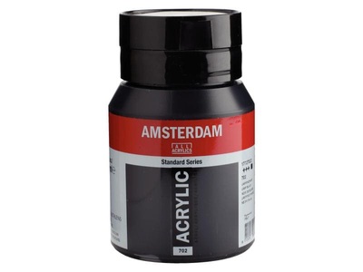 Amsterdam, Amsterdam Acrylfarbe Standard, Talens Acrylfarbe Amsterdam, lampenschwarz, 17727022, (500ml)