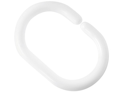 CONFORAMA, Duschvorhangringe CLIP Weiss, 