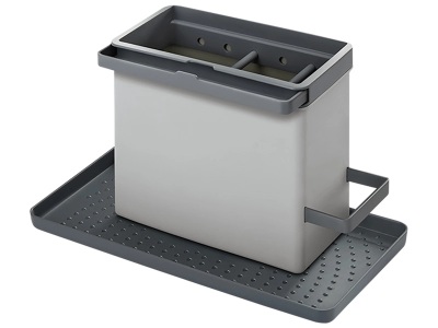 Metaltex, Spülbecken Organizer, Utensilienbehälter COOK edelstahl grau