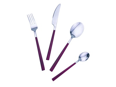 undefined, Besteck-Set JIMA 24-teilig bordeau, Besteck-Set JIMA 24-teilig bordeau
