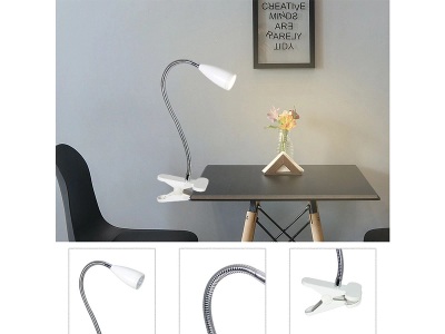 Bürolampe LED CLIP 38cm 3W weiss