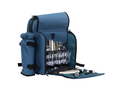 undefined, Picknick-Korb BBQ22 aluminium blau, 