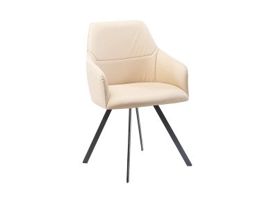 undefined, Stuhl AROSA Leder beige Drehsitz