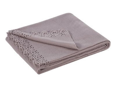 undefined, Decke TRUDY 130x160cm grau unifarben, 