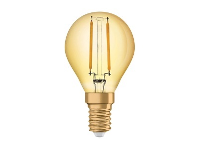 Osram, OSRAM LED EEK A++ (A+++ - G) E14 Tropfenform 3 W Warmweiß (Ø x L) 45.0 mm x 77.0 mm 1 St., Osram Vintage 1906 LED E14 Kugel Fadenlampe Gold 2.5W 220lm - 824 Extra Warmweiß | Ersatz für 25W