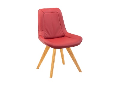 undefined, Stuhl AROSA Leder rot Drehsitz, Stuhl AROSA Echtleder rot Drehsitz