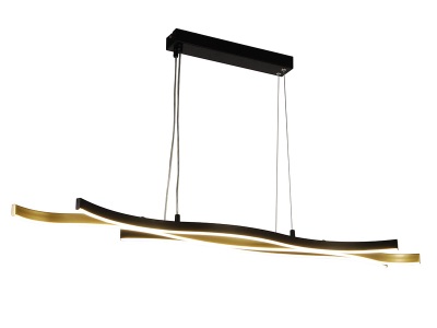 undefined, Hängelampe BONA LED variable Intensität 109x106cm 30W goldfarben, 