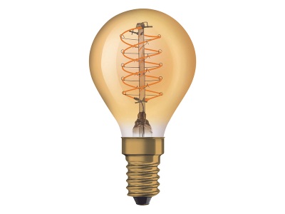 Osram, Osram Vintage 1906 LED E14 Ball Filament Gold 3.4W 250lm - 822 Extra Warm White | Dimmable, OSRAM 4058075761438 LED EEK G (A - G) E14 Glühlampenform 3.4 W = 25 W Warmweiß (Ø x H) 45 mm x 45 mm 1 St.
