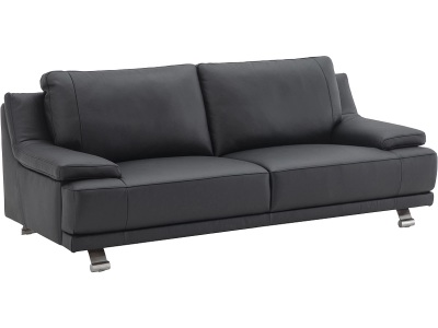 undefined, Sofa GUITTA 100% Leder schwarz