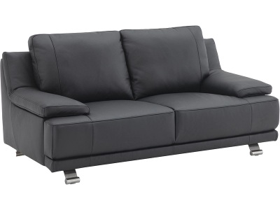 undefined, Sofa GUITTA 100% Leder schwarz