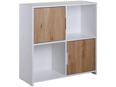 undefined, Regal MODULO 77x30x77cm 4 Fächer 4 Tablare weiss