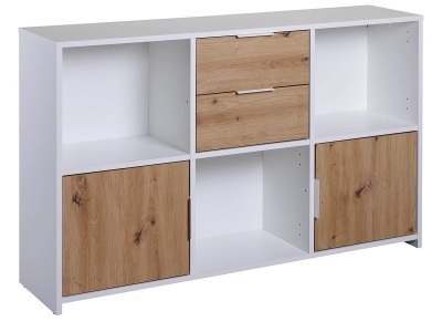 undefined, Regal MODULO 120x30x77cm 6 Fächer 6 Tablare weiss