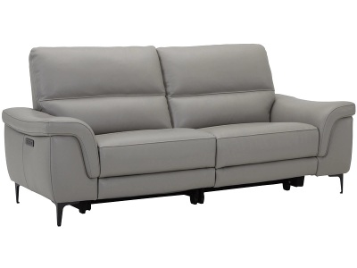 undefined, 3er Sofa FLAT grau, 3er Sofa FLAT Echtleder grau
