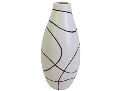 undefined, Vase ISIDORA 13.6x13.6x30cm weiss