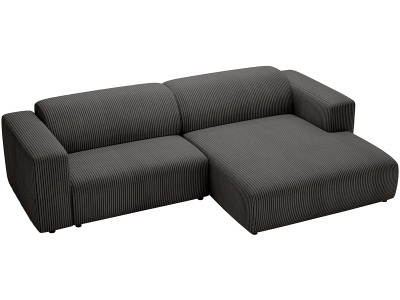 undefined, Ecksofa PASSITO Stoff schwarz, 