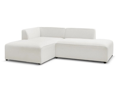 undefined, Ecksofa BOBOCHIC MEGEVE Boucle-Stoff weiss, Ecksofa BOBOCHIC MEGEVE Boucle-Stoff weiss
