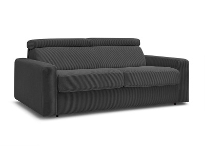 undefined, Sofa BOBOCHIC MONACO Cord-Stoff dunkelgrau, Bettsofa BOBOCHIC MONACO Cord-Stoff dunkelgrau
