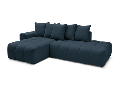 undefined, Ecksofa BOBOCHIC MONT-BLANC Stoff chiniert dunkelblau