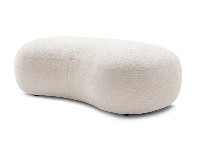 undefined, Hocker SAINT-GERMAIN 90x147x47cm boucle-stoff weiss, Hocker BOBOCHIC SAINT-GERMAIN 90x147x47cm boucle-stoff weiss