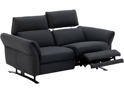 undefined, 2er Sofa CAMPO DE FIORI OMEGA 100% Leder schwarz, 2er Sofa CAMPO DE FIORI OMEGA Echtleder schwarz